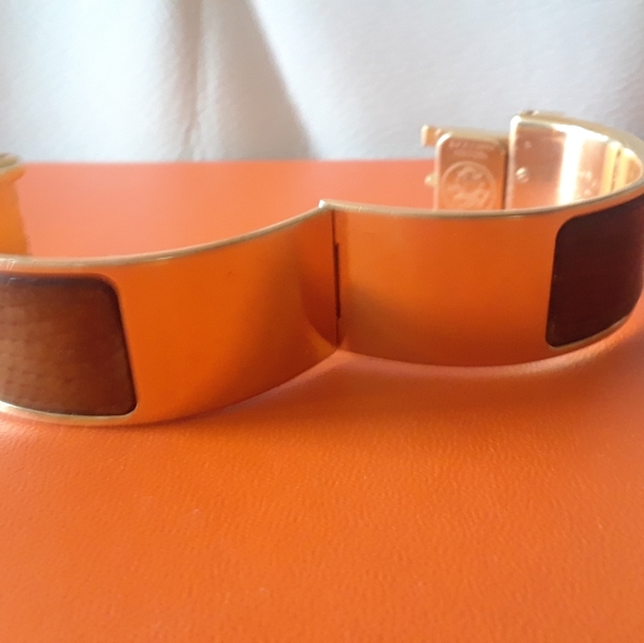 Hermes ROQUE gold plated bracelet watch with lizard skin - Picture 5 of 6